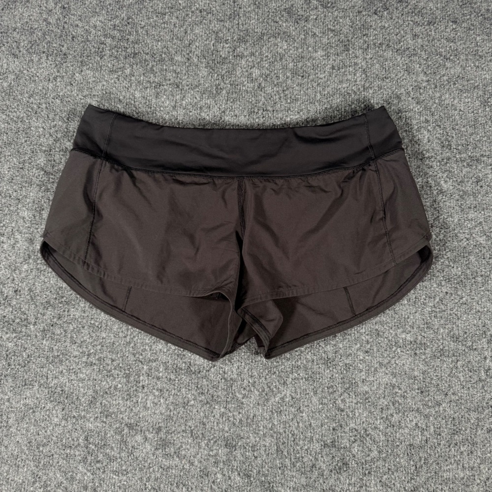 Lululemon Speed Up Low-Rise Lined Running Shorts 2.5" Size 8 Black Womens